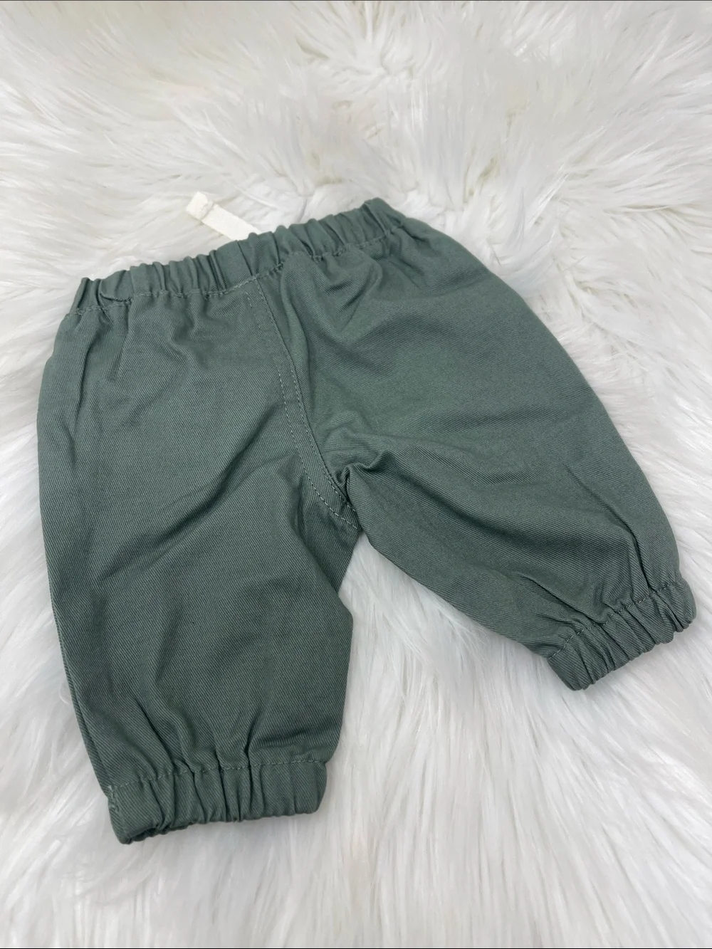 Carter's Green Joggers with Beige Plaid Button-Up Set